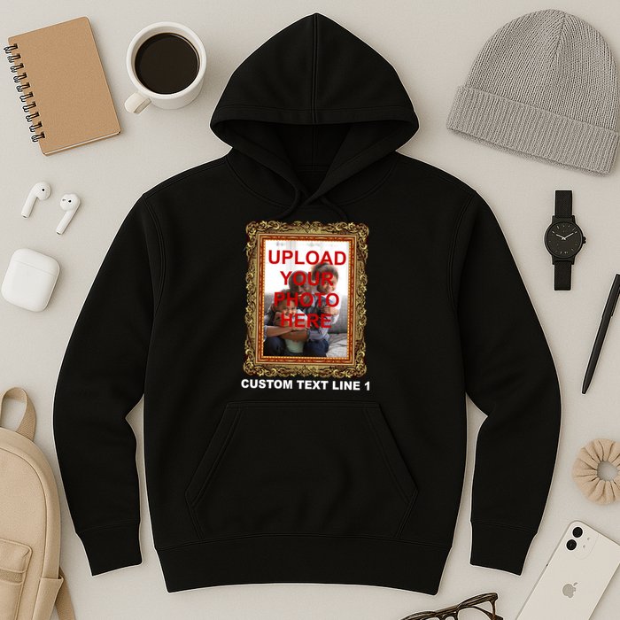Custom Picture Frame Personalized Text And Photo Hoodie