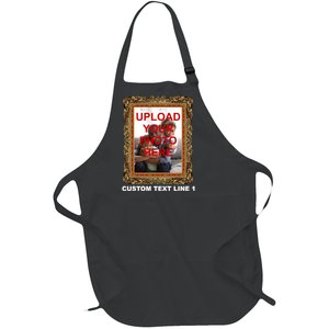 Custom Picture Frame Personalized Text And Photo Full-Length Apron With Pockets