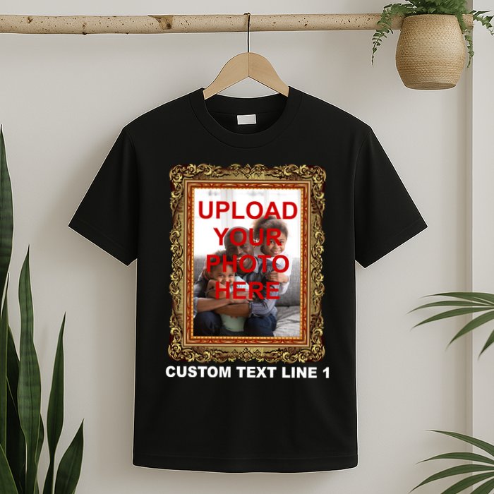 Custom Picture Frame Personalized Text And Photo T-Shirt