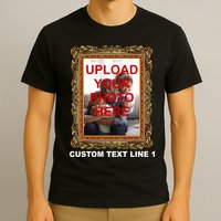 Custom Picture Frame Personalized Text And Photo T-Shirt