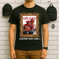 Custom Picture Frame Personalized Text And Photo T-Shirt