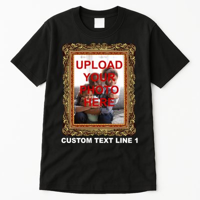 Custom Picture Frame Personalized Text And Photo Tall T-Shirt