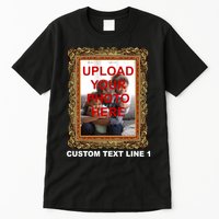 Custom Picture Frame Personalized Text And Photo Tall T-Shirt