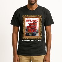 Custom Picture Frame Personalized Text And Photo Tall T-Shirt