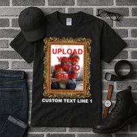 Custom Picture Frame Personalized Text And Photo Tall T-Shirt
