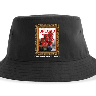 Custom Picture Frame Personalized Text And Photo Sustainable Bucket Hat