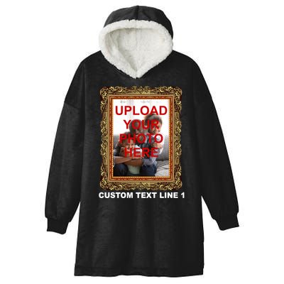 Custom Picture Frame Personalized Text And Photo Hooded Wearable Blanket