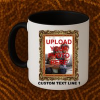 Custom Picture Frame Personalized Text And Photo Mug
