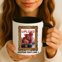Custom Picture Frame Personalized Text And Photo Mug
