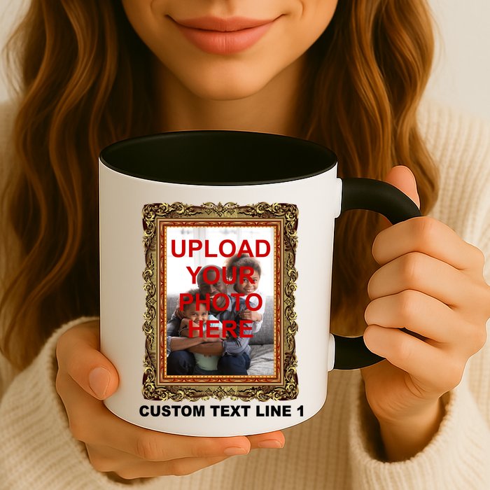 Custom Picture Frame Personalized Text And Photo Mug