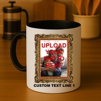 Custom Picture Frame Personalized Text And Photo Mug