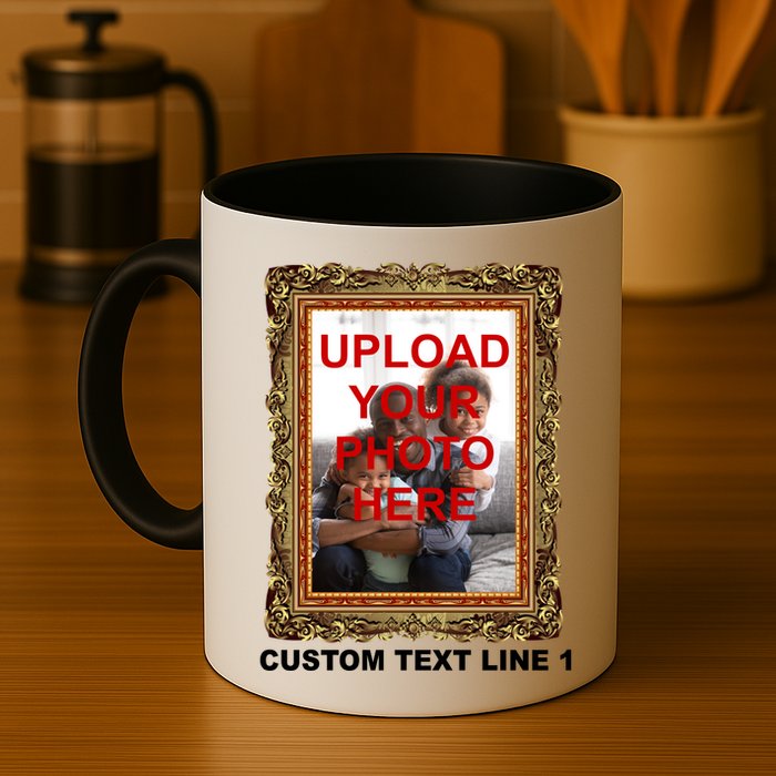 Custom Picture Frame Personalized Text And Photo Mug