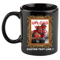 Custom Picture Frame Personalized Text And Photo 11oz C Handle Ceramic Mug