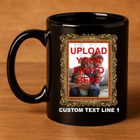 Custom Picture Frame Personalized Text And Photo 11oz C Handle Ceramic Mug