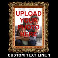 Custom Picture Frame Personalized Text And Photo Drawstring Bag