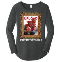 Custom Picture Frame Personalized Text And Photo Women's Perfect Tri Tunic Long Sleeve Shirt