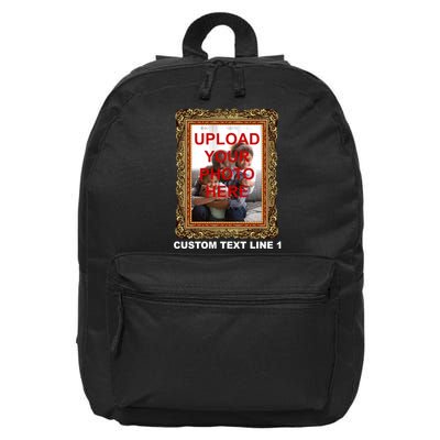 Custom Picture Frame Personalized Text And Photo 16 in Basic Backpack