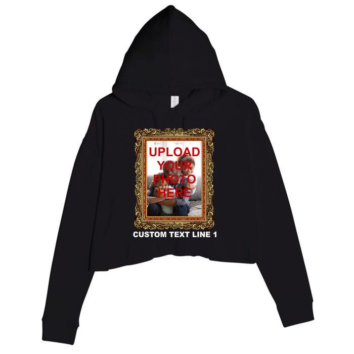 Custom Picture Frame Personalized Text And Photo Crop Fleece Hoodie