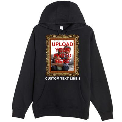 Custom Picture Frame Personalized Text And Photo Premium Pullover Hoodie