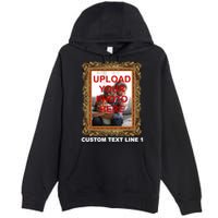 Custom Picture Frame Personalized Text And Photo Premium Pullover Hoodie