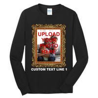 Custom Picture Frame Personalized Text And Photo Tall Long Sleeve T-Shirt