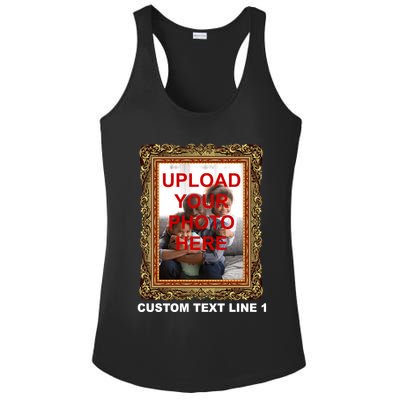 Custom Picture Frame Personalized Text And Photo Ladies PosiCharge Competitor Racerback Tank