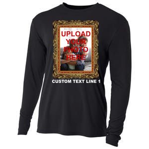 Custom Picture Frame Personalized Text And Photo Cooling Performance Long Sleeve Crew