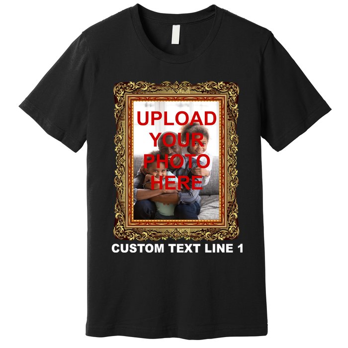Custom Picture Frame Personalized Text And Photo Premium T-Shirt