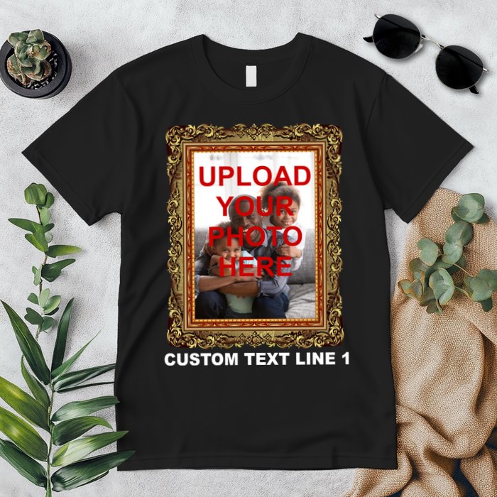 Custom Picture Frame Personalized Text And Photo Premium T-Shirt