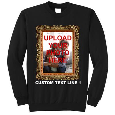 Custom Picture Frame Personalized Text And Photo Tall Sweatshirt