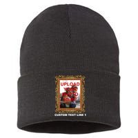 Custom Picture Frame Personalized Text And Photo Sustainable Knit Beanie