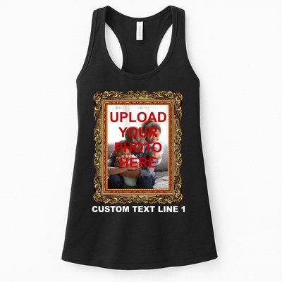 Custom Picture Frame Personalized Text And Photo Womens Tank Top