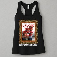 Custom Picture Frame Personalized Text And Photo Womens Tank Top