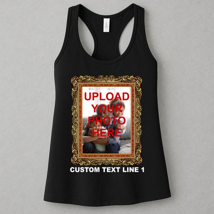 Custom Picture Frame Personalized Text And Photo Womens Tank Top