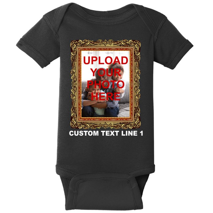 Custom Picture Frame Personalized Text And Photo Baby Bodysuit