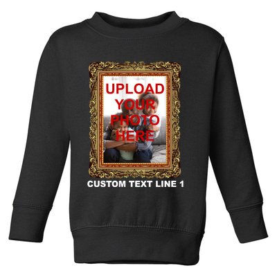 Custom Picture Frame Personalized Text And Photo Toddler Sweatshirt