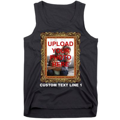 Custom Picture Frame Personalized Text And Photo Tank Top