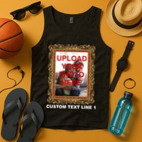 Custom Picture Frame Personalized Text And Photo Tank Top