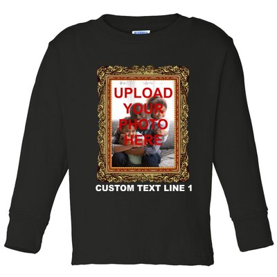 Custom Picture Frame Personalized Text And Photo Toddler Long Sleeve Shirt