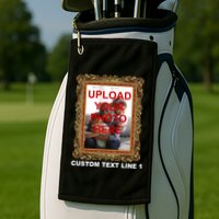 Custom Picture Frame Personalized Text And Photo Golf Towel
