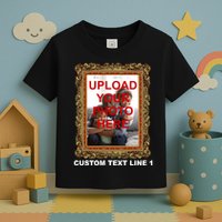 Custom Picture Frame Personalized Text And Photo Toddler T-Shirt