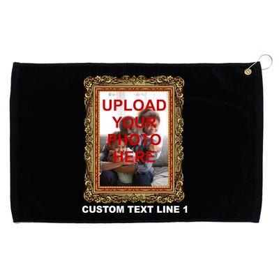 Custom Picture Frame Personalized Text And Photo Grommeted Golf Towel