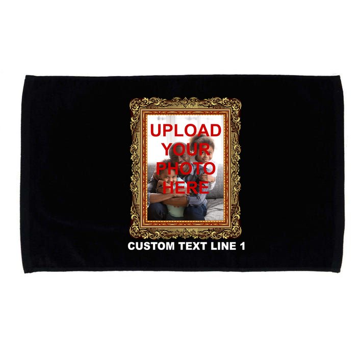 Custom Picture Frame Personalized Text And Photo Microfiber Hand Towel
