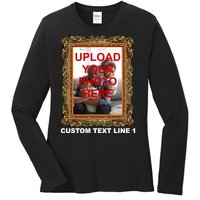 Custom Picture Frame Personalized Text And Photo Ladies Long Sleeve Shirt