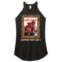 Custom Picture Frame Personalized Text And Photo Women's Perfect Tri Rocker Tank