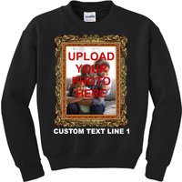 Custom Picture Frame Personalized Text And Photo Kids Sweatshirt