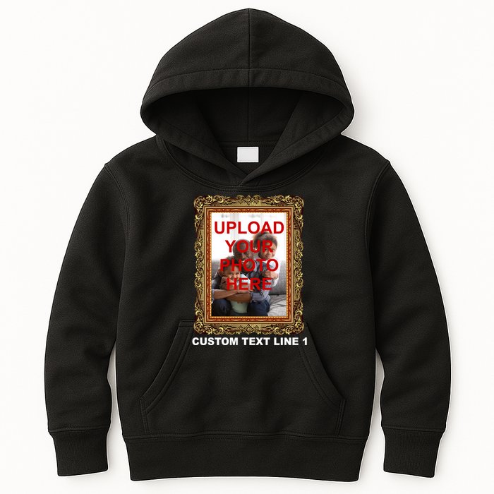 Custom Picture Frame Personalized Text And Photo Kids Hoodie