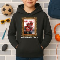 Custom Picture Frame Personalized Text And Photo Kids Hoodie
