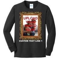 Custom Picture Frame Personalized Text And Photo Kids Long Sleeve Shirt