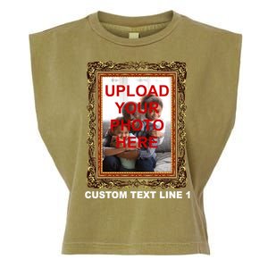 Custom Picture Frame Personalized Text And Photo Garment-Dyed Women's Muscle Tee